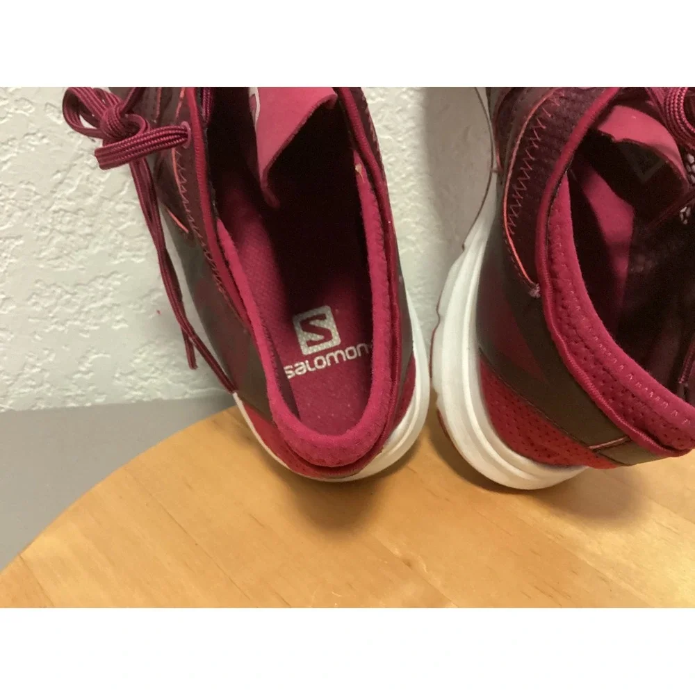 Salomon Sonic Pro Womens Running Shoes Size 9 Sangria Pink Trail Athletic 392039